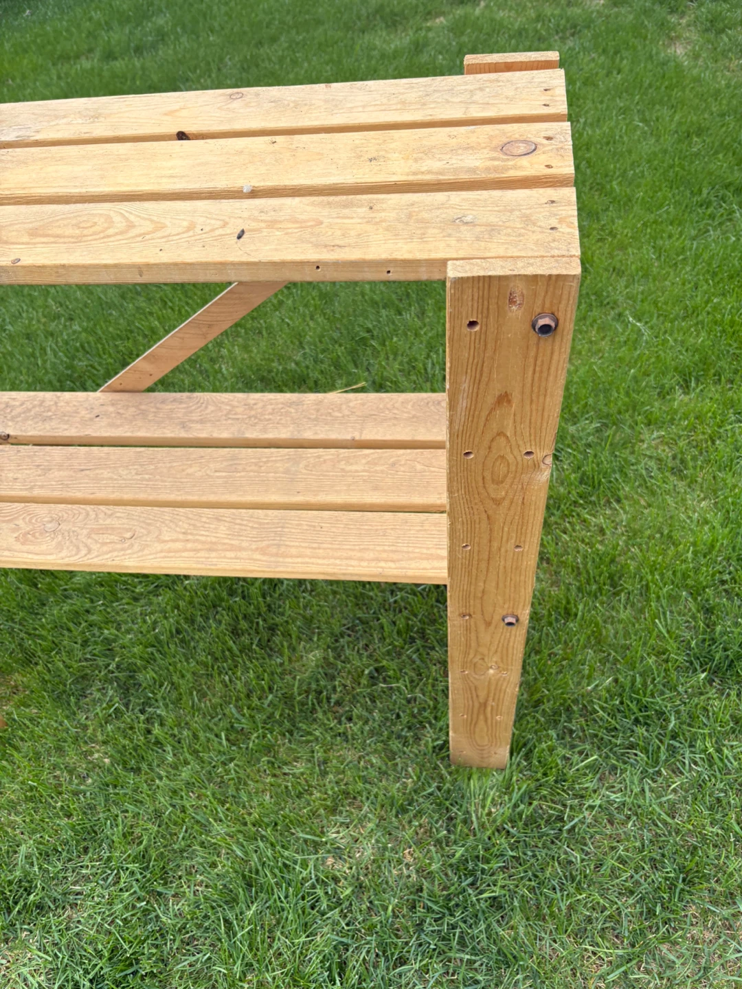 Wooden Plant Stand with Two Shelves - photo 4