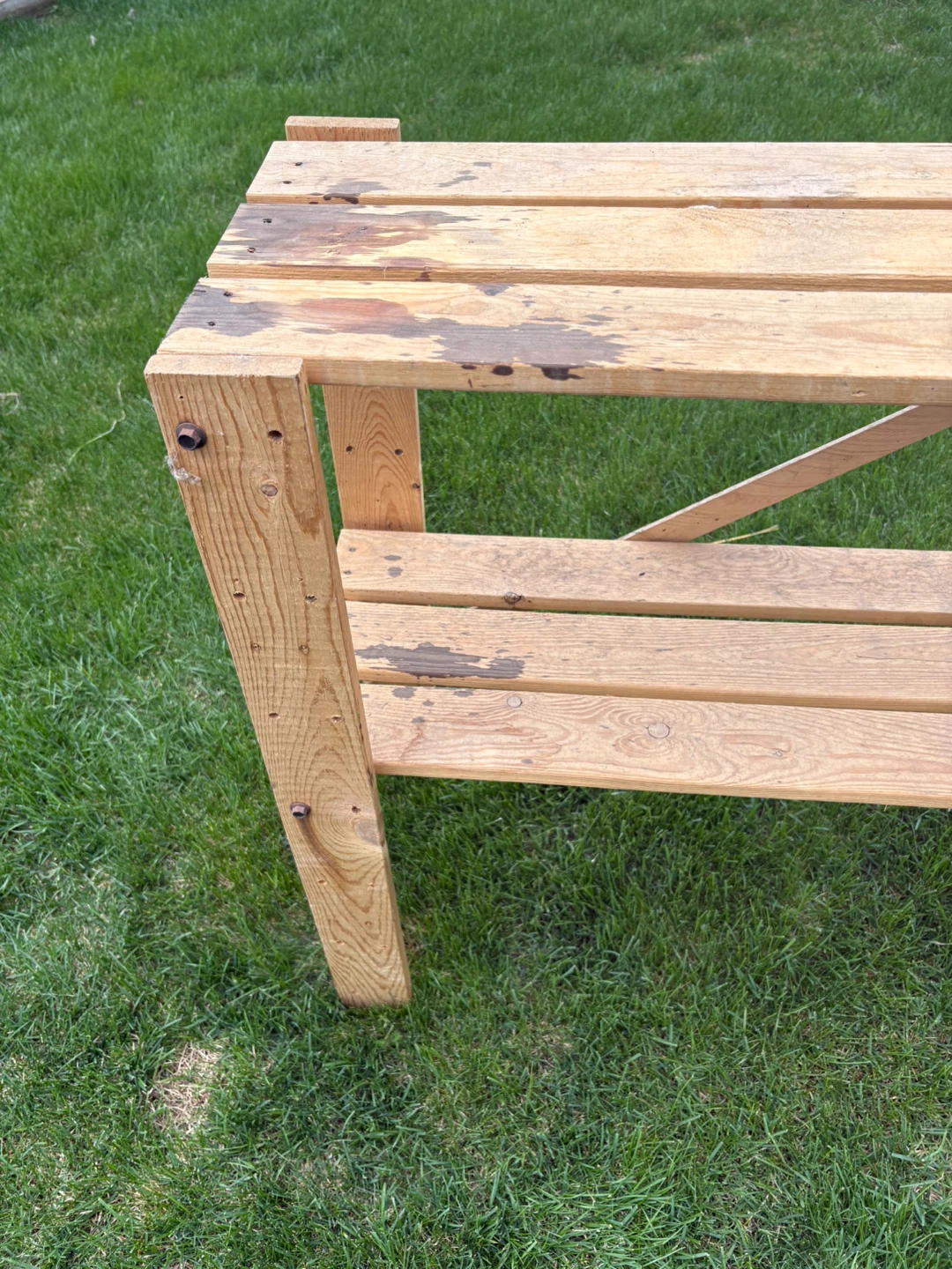 Wooden Plant Stand with Two Shelves - photo 2