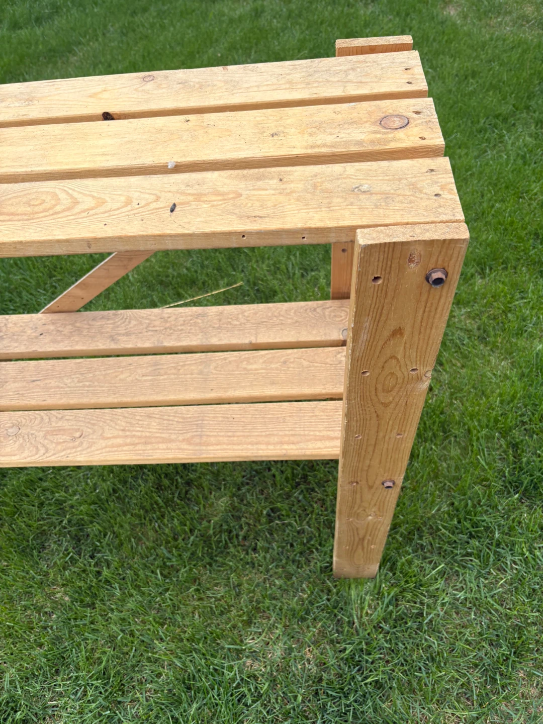 Wooden Plant Stand with Two Shelves - photo 3