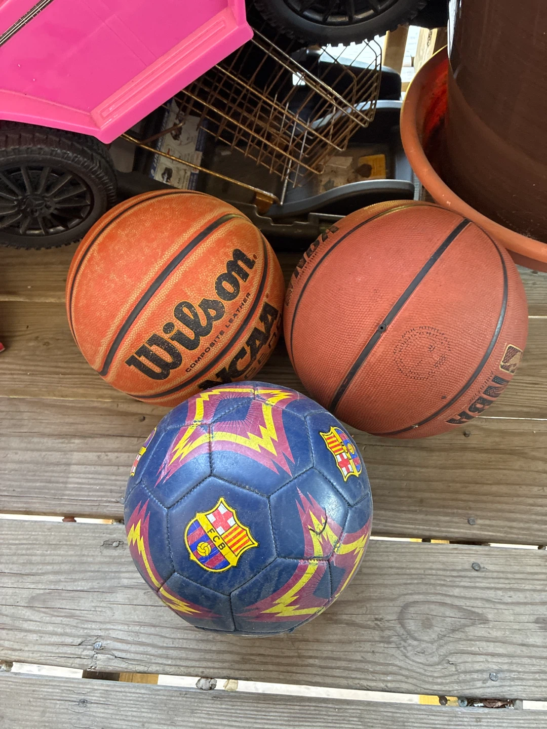 Wilson NCAA Basketball and FC Barcelona Soccer Ball Set