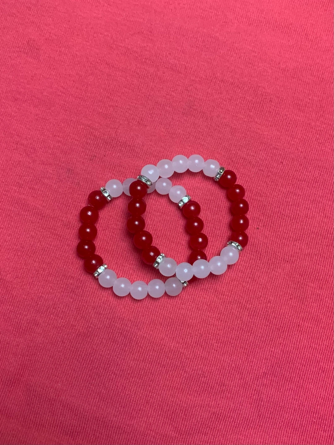 Red & White Bracelets