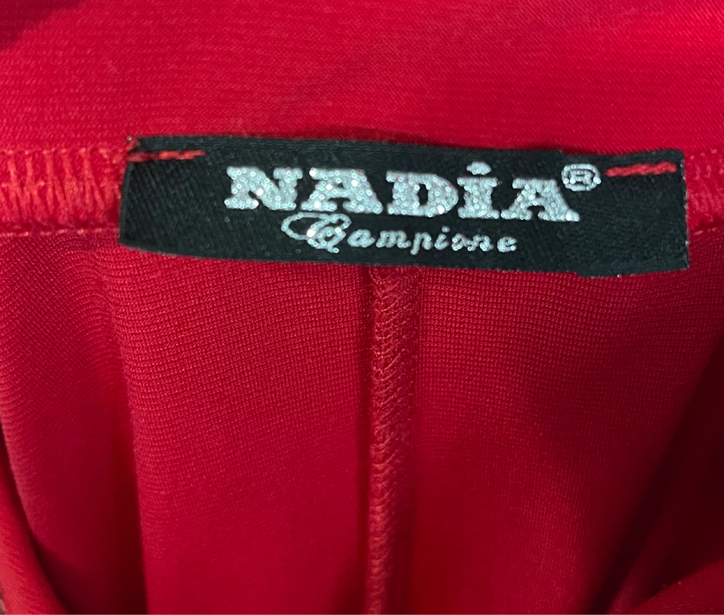Nadia Campione Red Sequin Embellished V-Neck Maxi Dress - photo 4