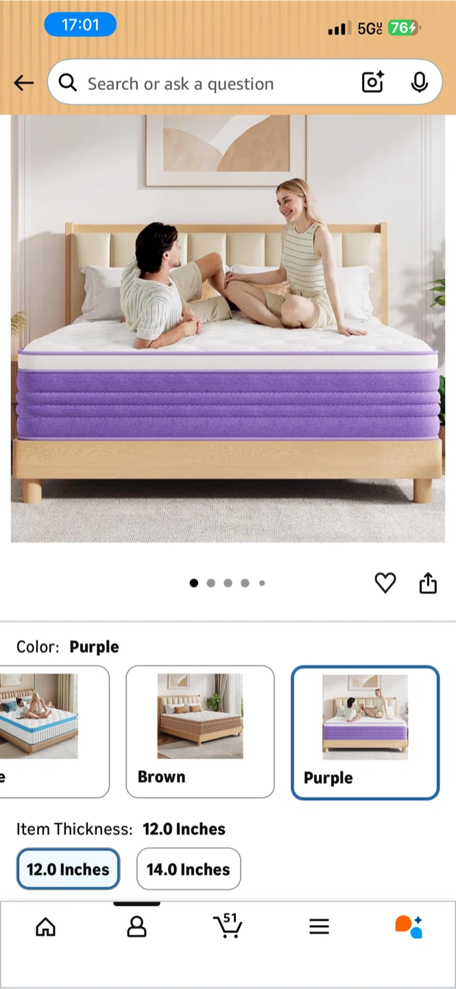 Niqooia Full Size Mattress, 12 Inch Hybrid Medium Firm Mattress - photo 2