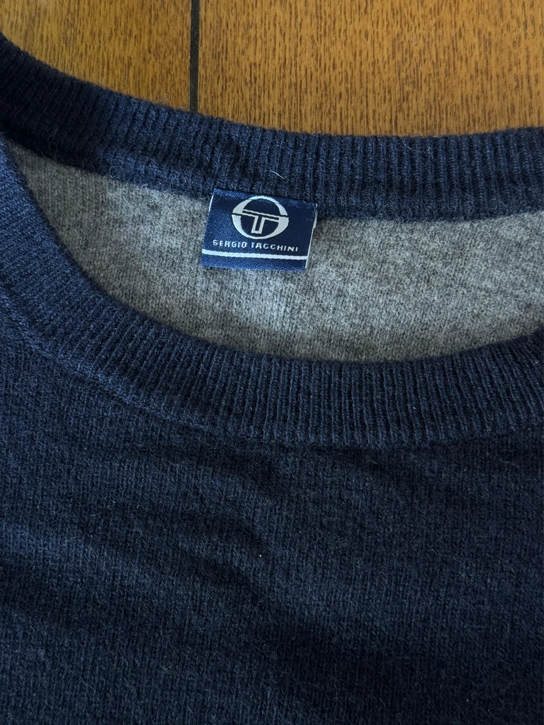 Sergio Tacchini Navy Wool Sweater