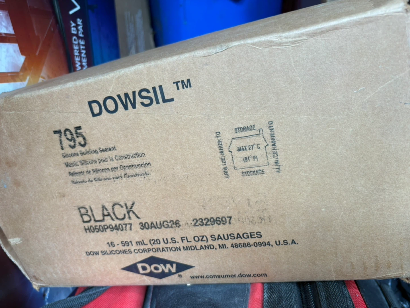 DOWSIL 795 Black Silicone Building Sealant - 20 U.S. FL OZ Tubes - photo 3