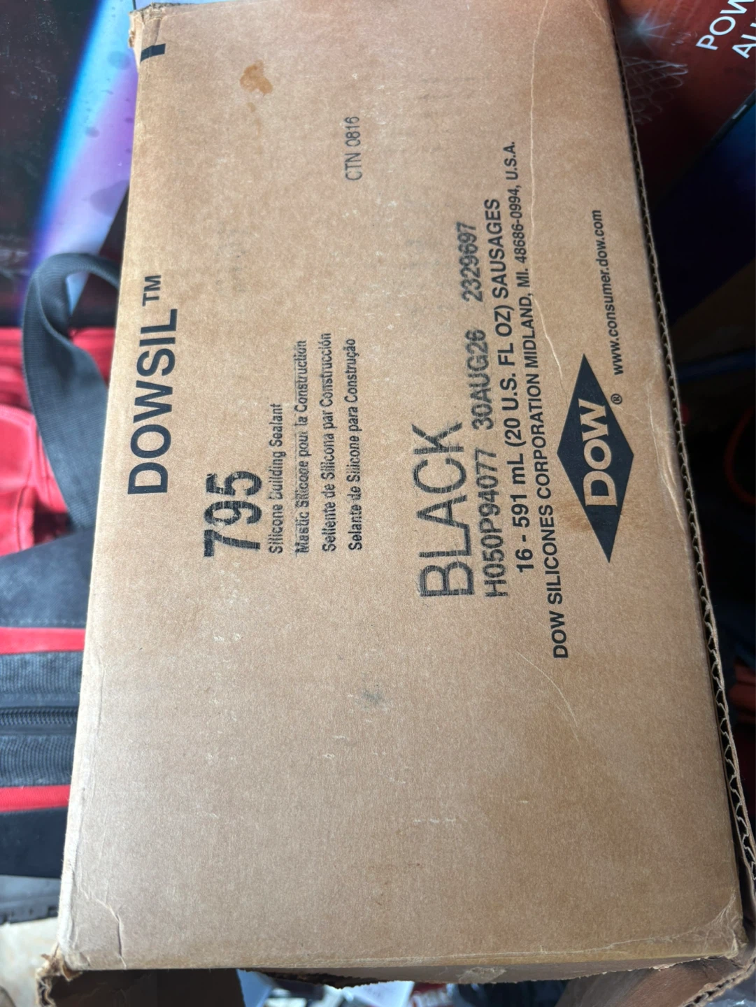 DOWSIL 795 Black Silicone Building Sealant - 20 U.S. FL OZ Tubes - photo 2