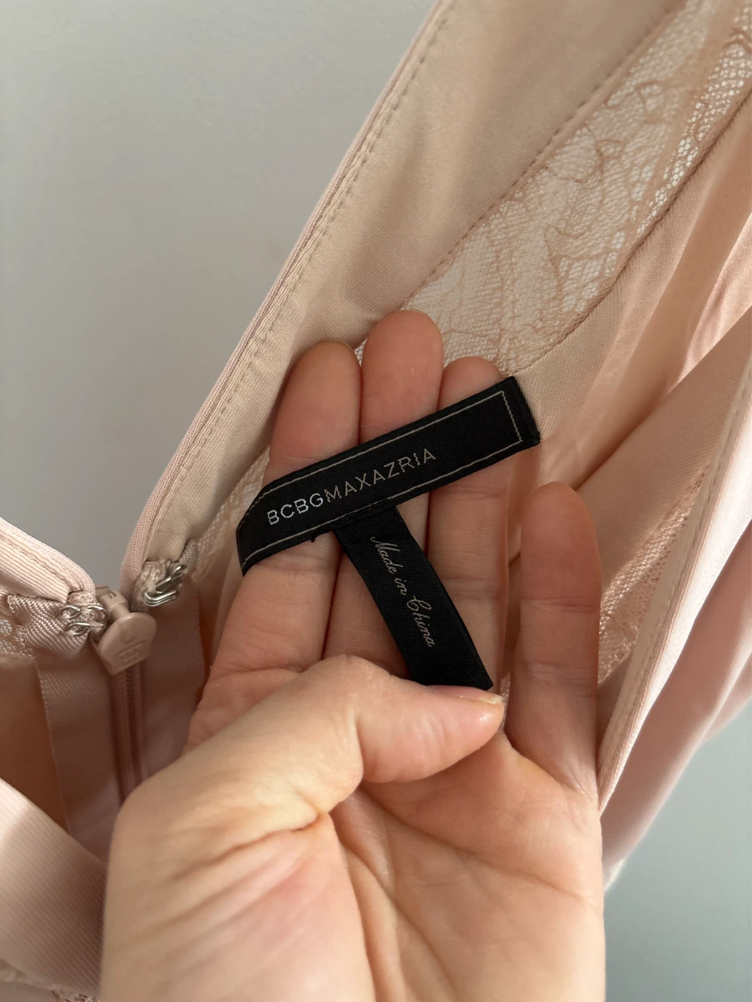 BCBGMAXAZRIA Blush Lace Detail Maxi Dress - photo 3