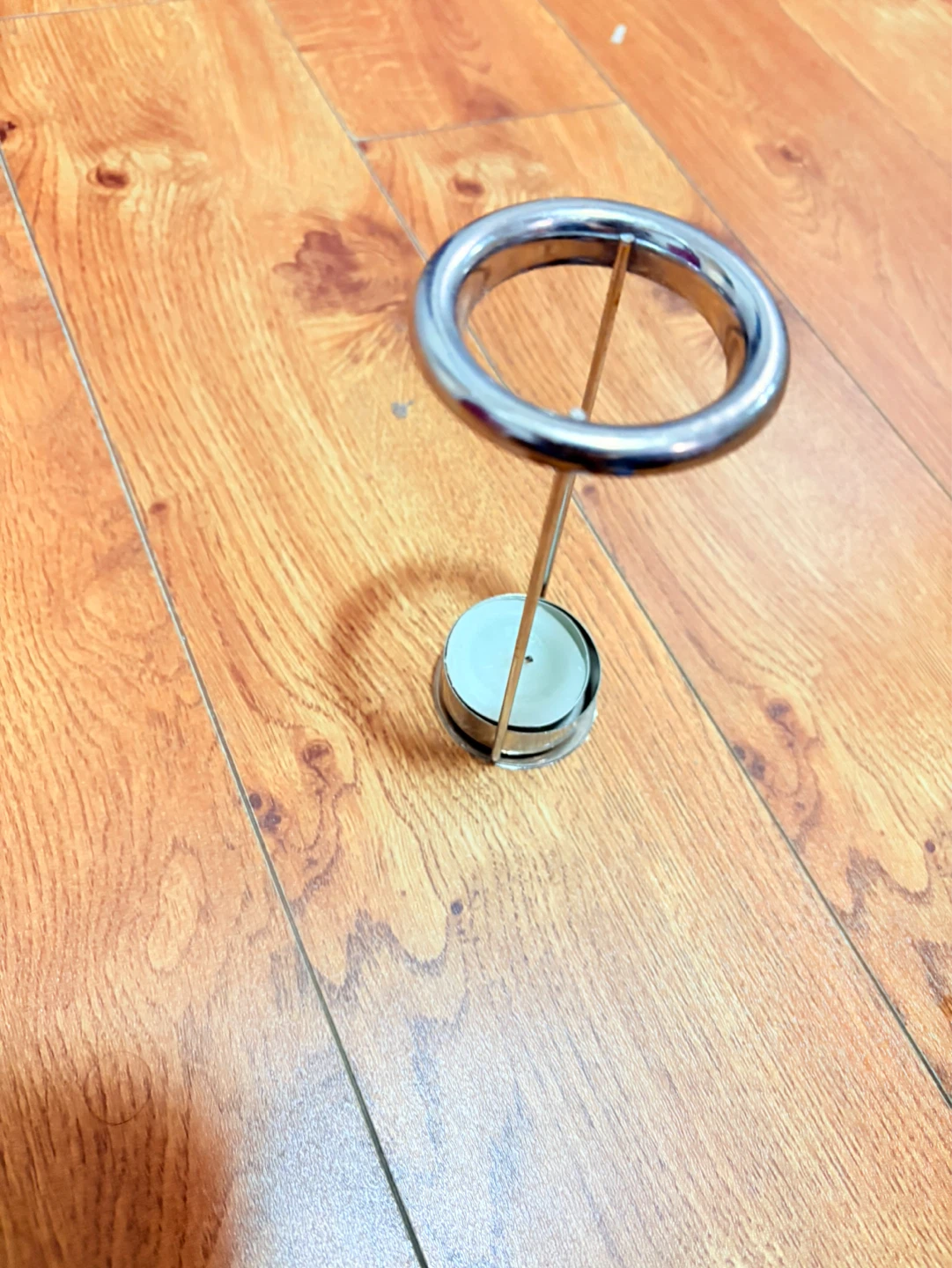 Silver Tone Metal Tea Light Candle Holder