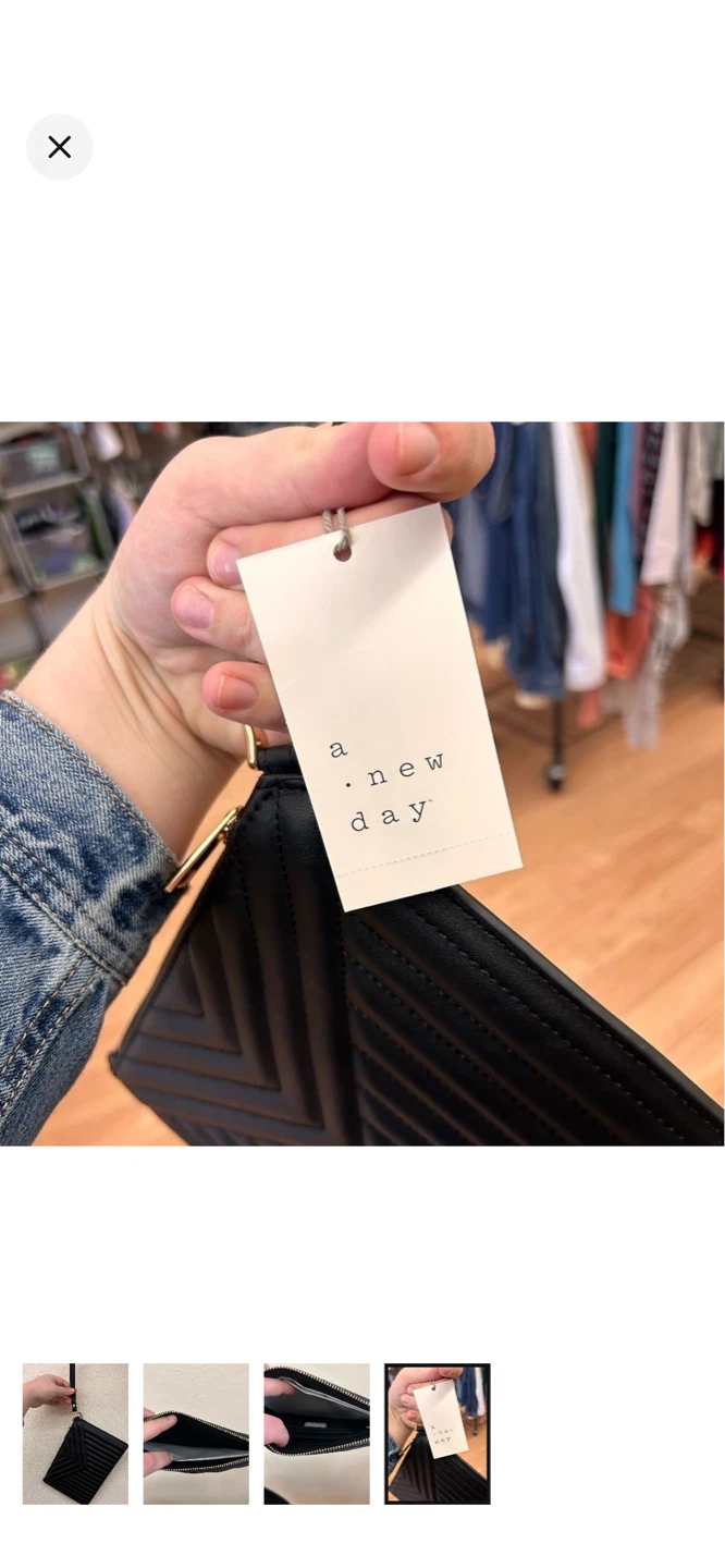 A New Day Black Quilted Wristlet Clutch - photo 3