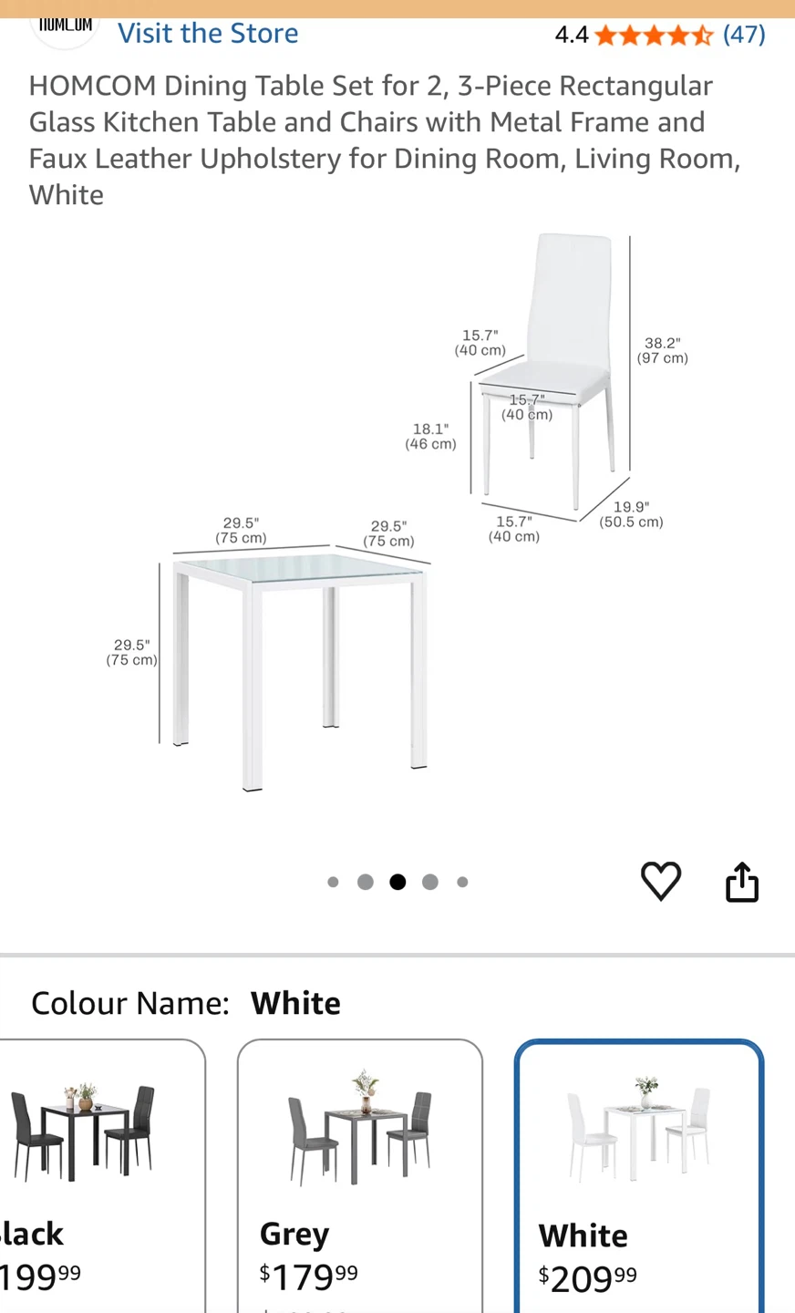 Dining Table Set with 2 Chairs - photo 3
