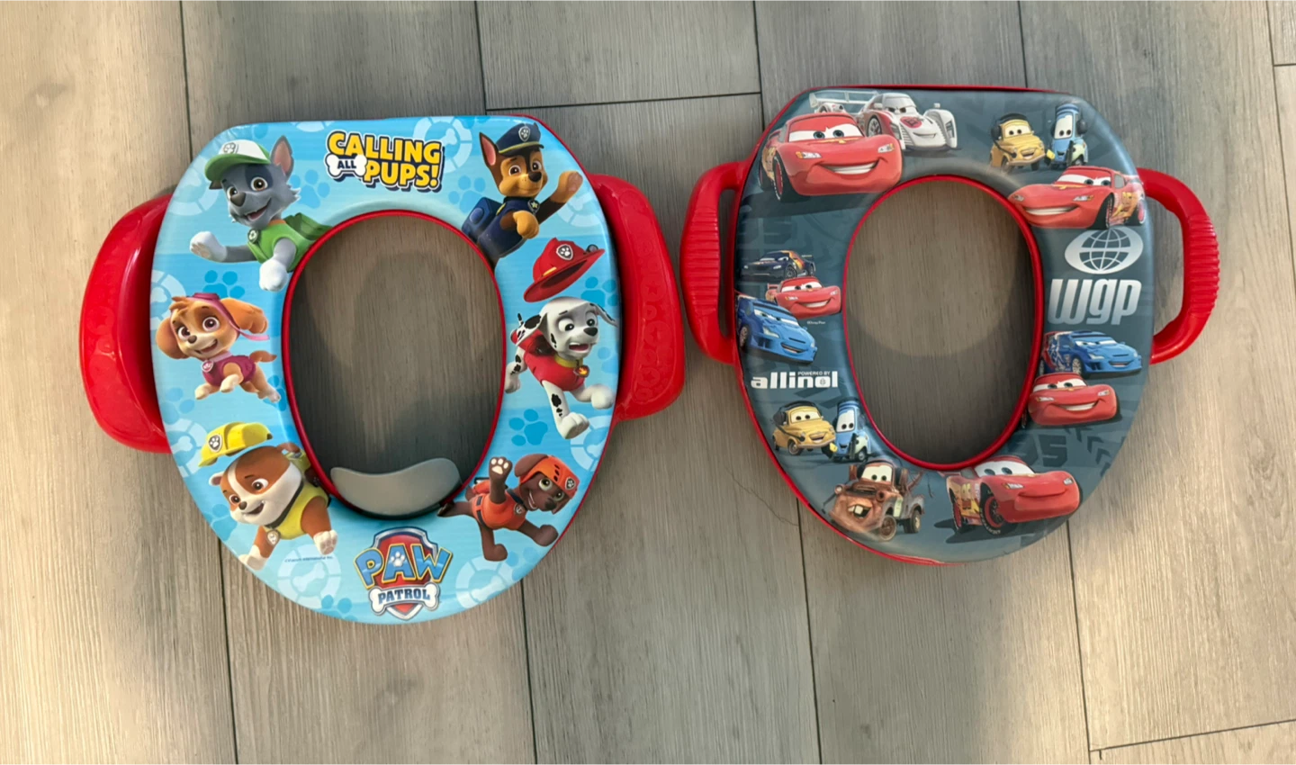 Disney Cars and Paw Patrol Potty Seats