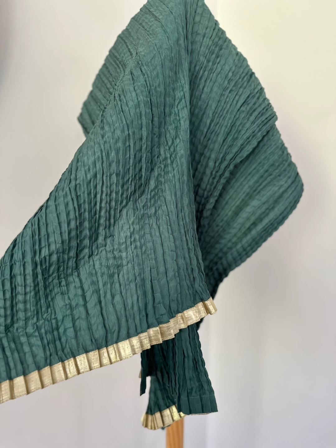 Janaysa Teal Embroidered Kurta with Scarf Set - Size S - photo 5