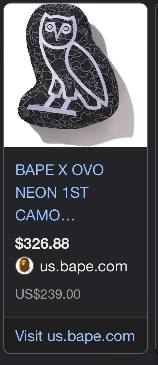 BAPE x OVO Owl Plush - photo 2