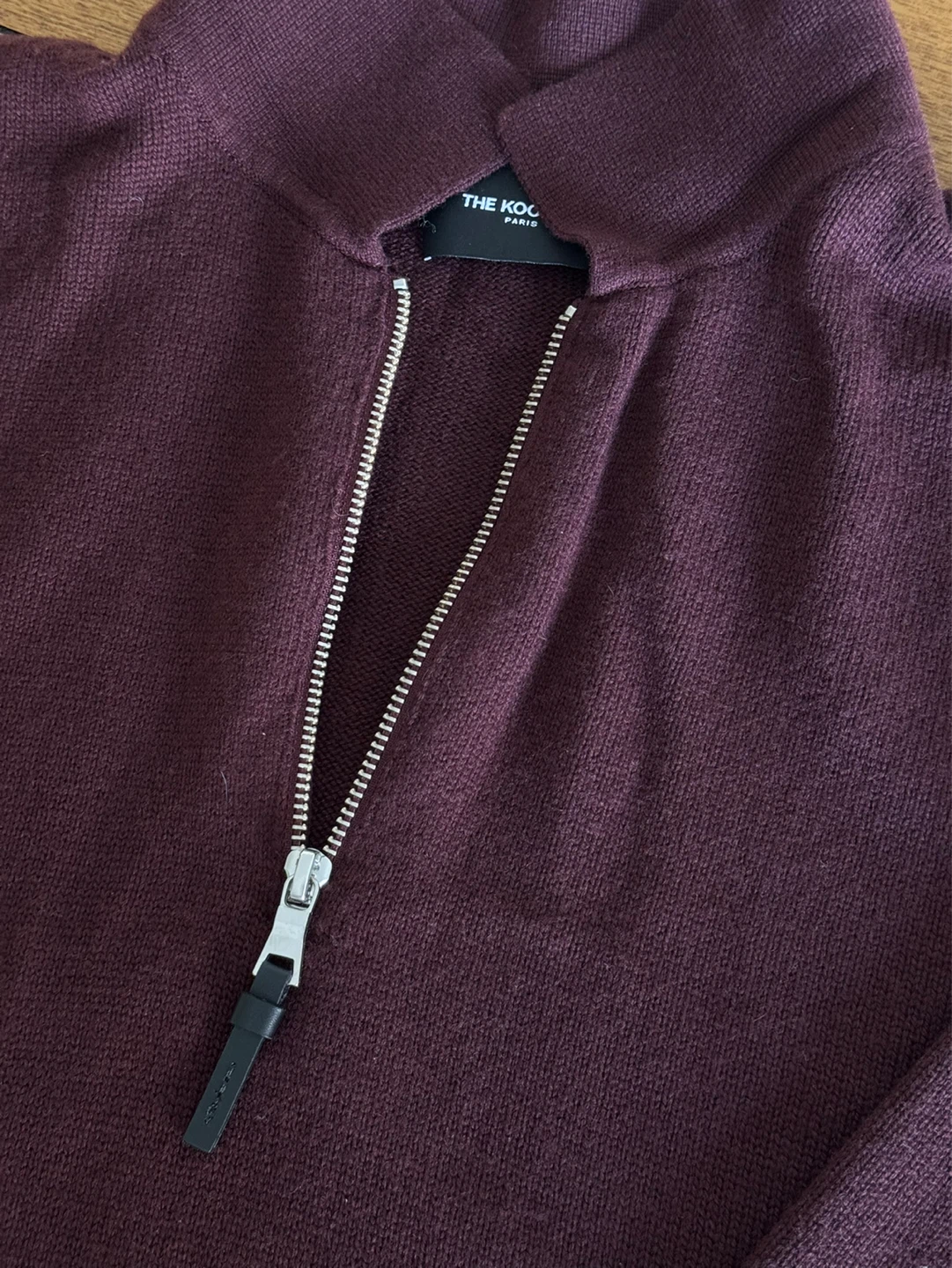 The Kooples Wool Cashmere Quarter-Zip Sweater
