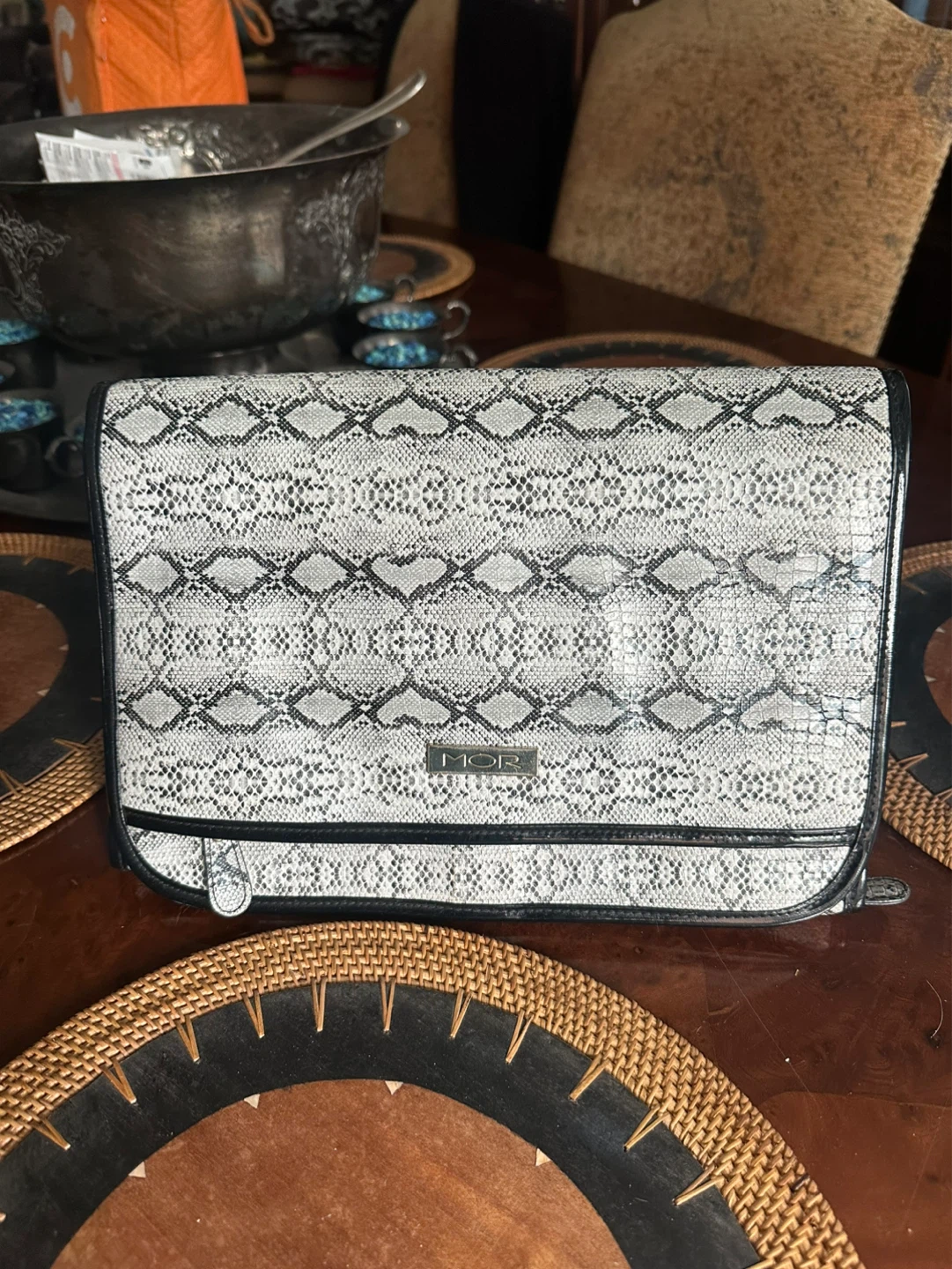 NOC Travel Toiletry Bag - Snake Print Organizer