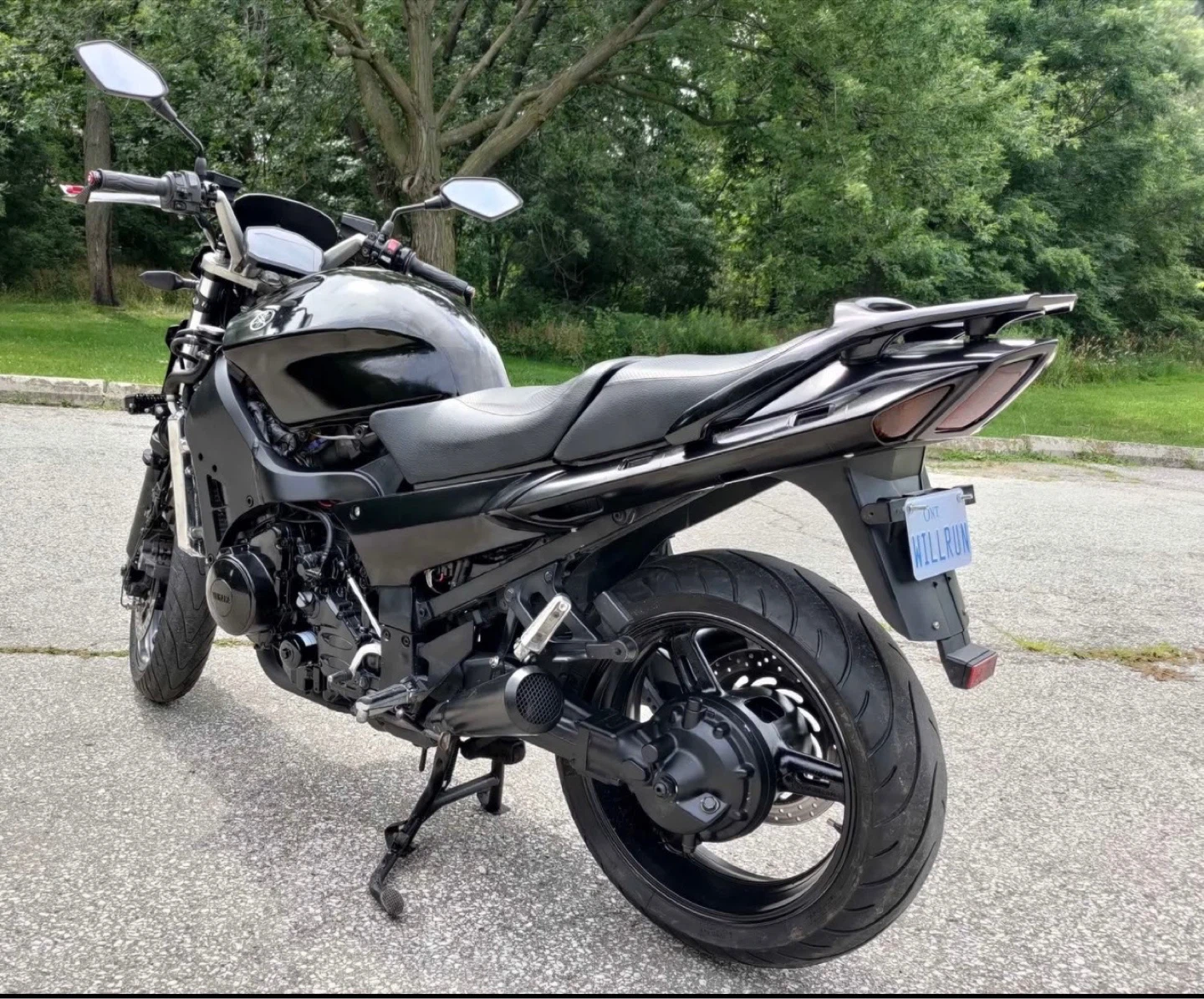 Black Yamaha Motorcycle