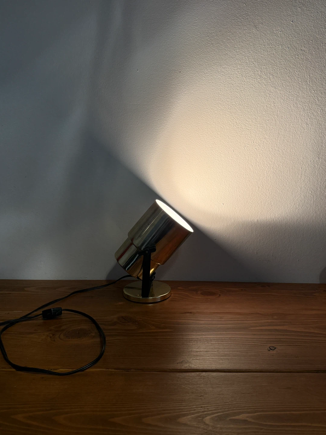 Vintage brass spotlight lamp 70s