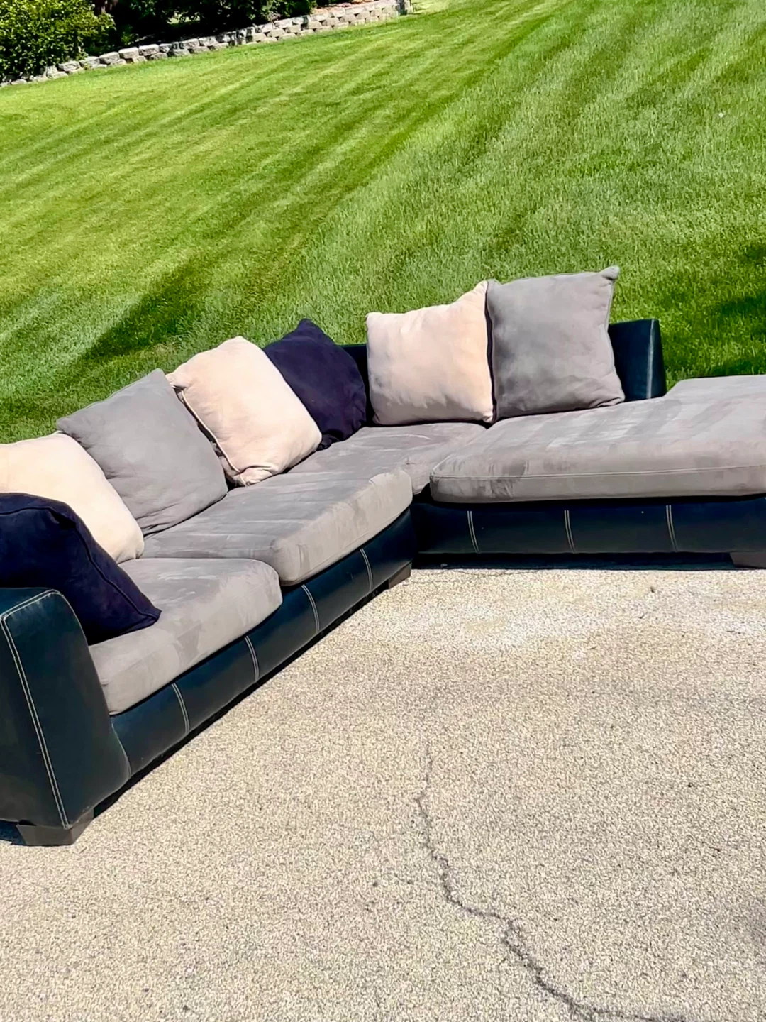 Gray Sectional Sofa with Chaise