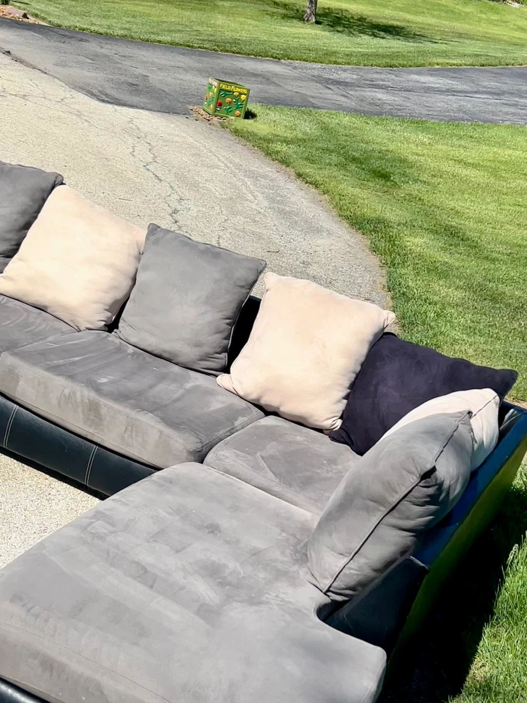 Gray Sectional Sofa with Chaise - photo 4