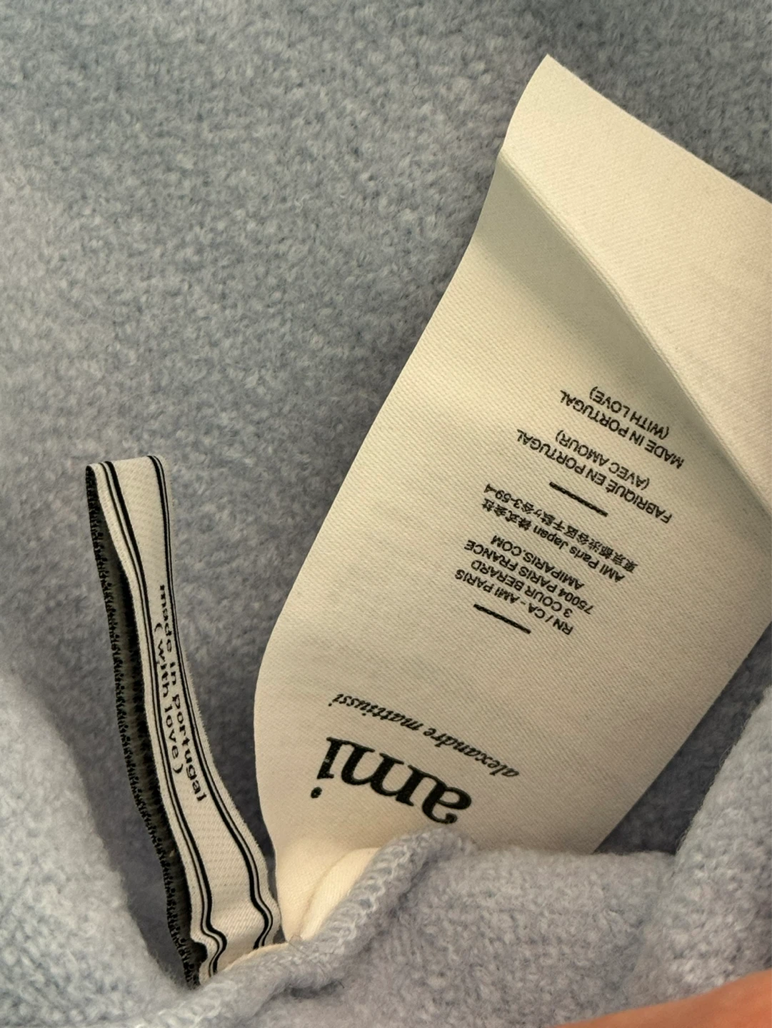 AMI Paris Blue Merino Wool Turtleneck Sweater - photo 3