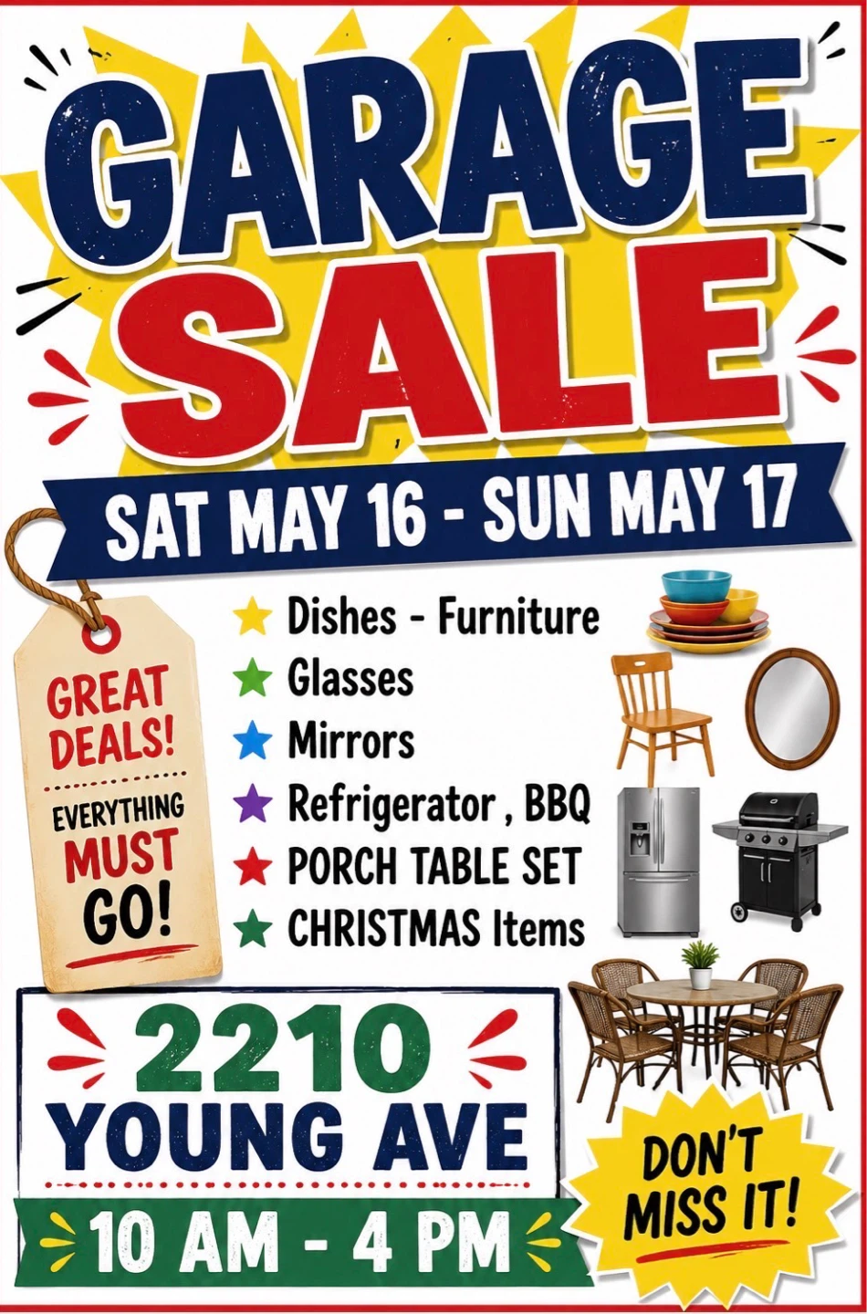Garage sale all on sale