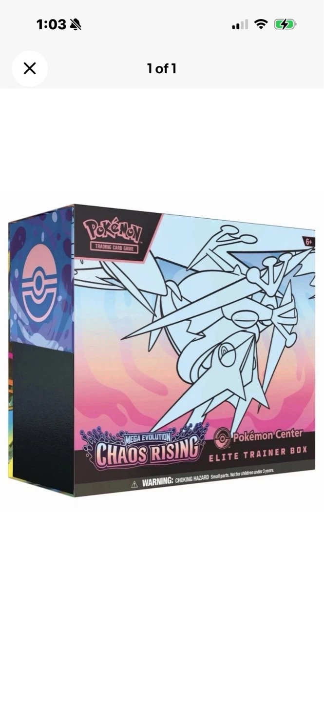 Pokémon Trading Card Game Mega Evolution Chaos Rising etb