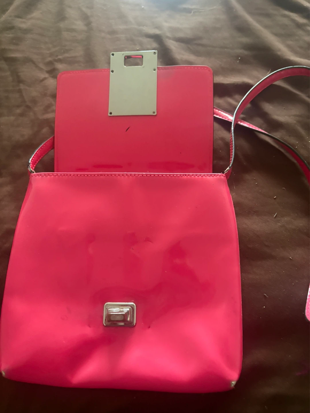 Calvin Klein Pink Patent Leather Crossbody Bag - photo 2