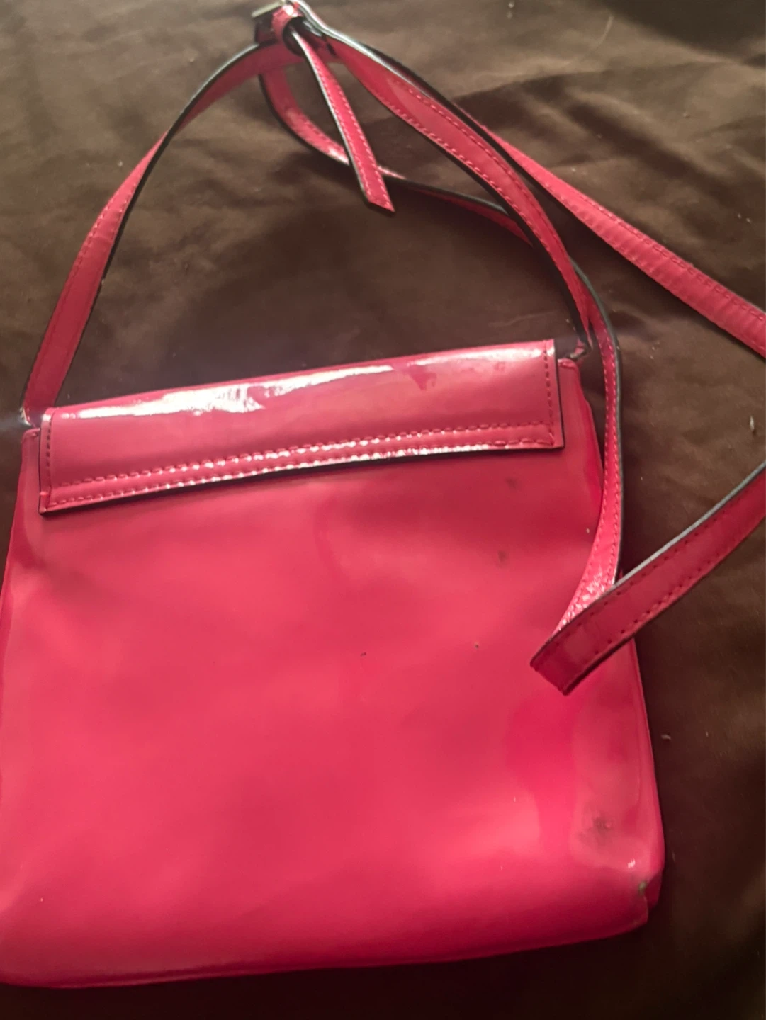 Calvin Klein Pink Patent Leather Crossbody Bag - photo 3