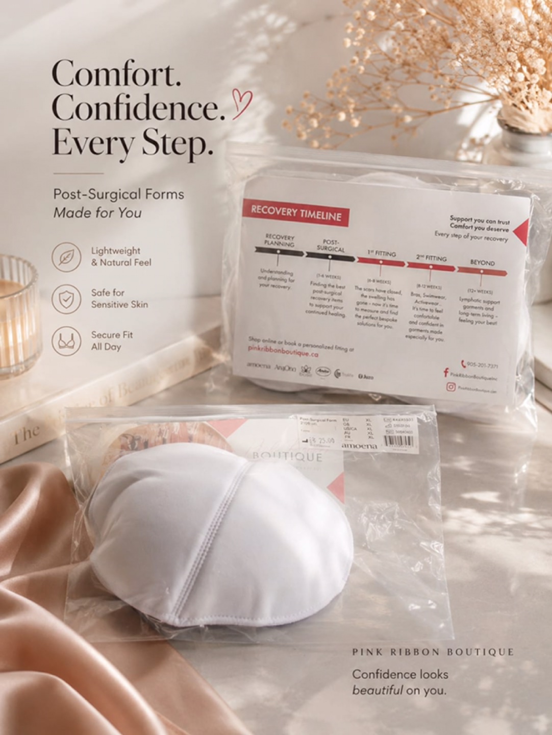 Amoena Post-Surgical Form - White XL - photo 2