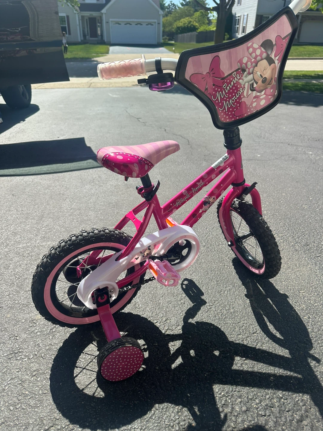 Kids Pink Minnie Mouse Bicycle with Training Wheels