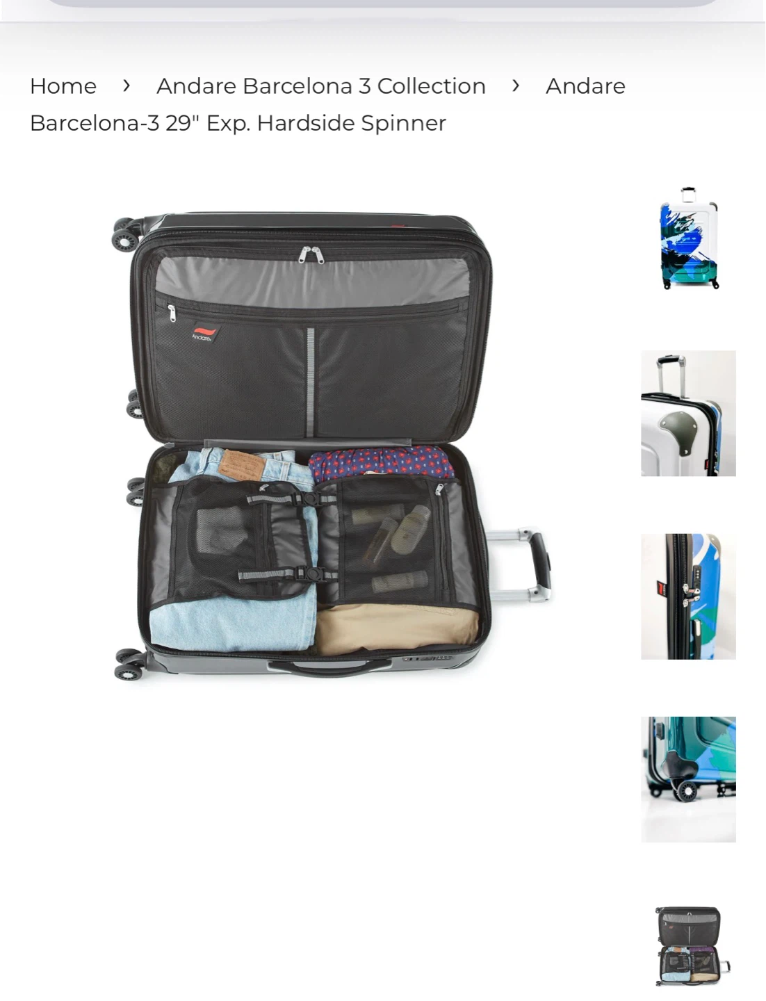 Andare Barcelona 3 29" Hardside Spinner Luggage - photo 4