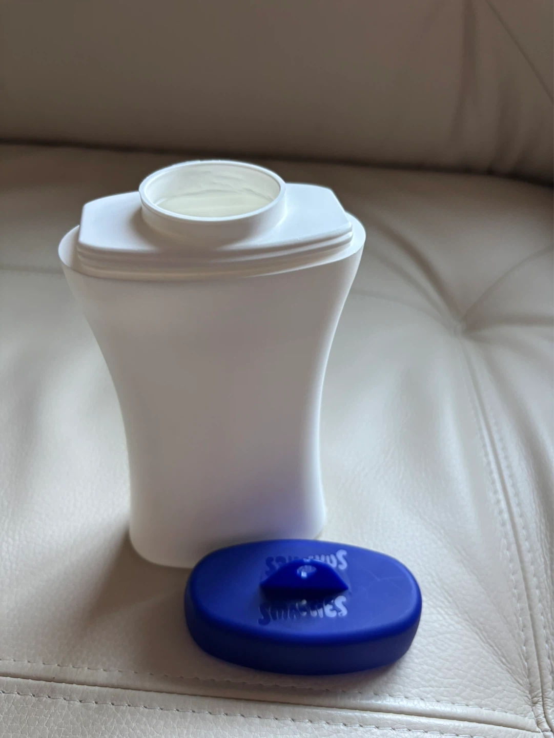 Vintage Smarties plastic Container with Blue Lid - photo 2