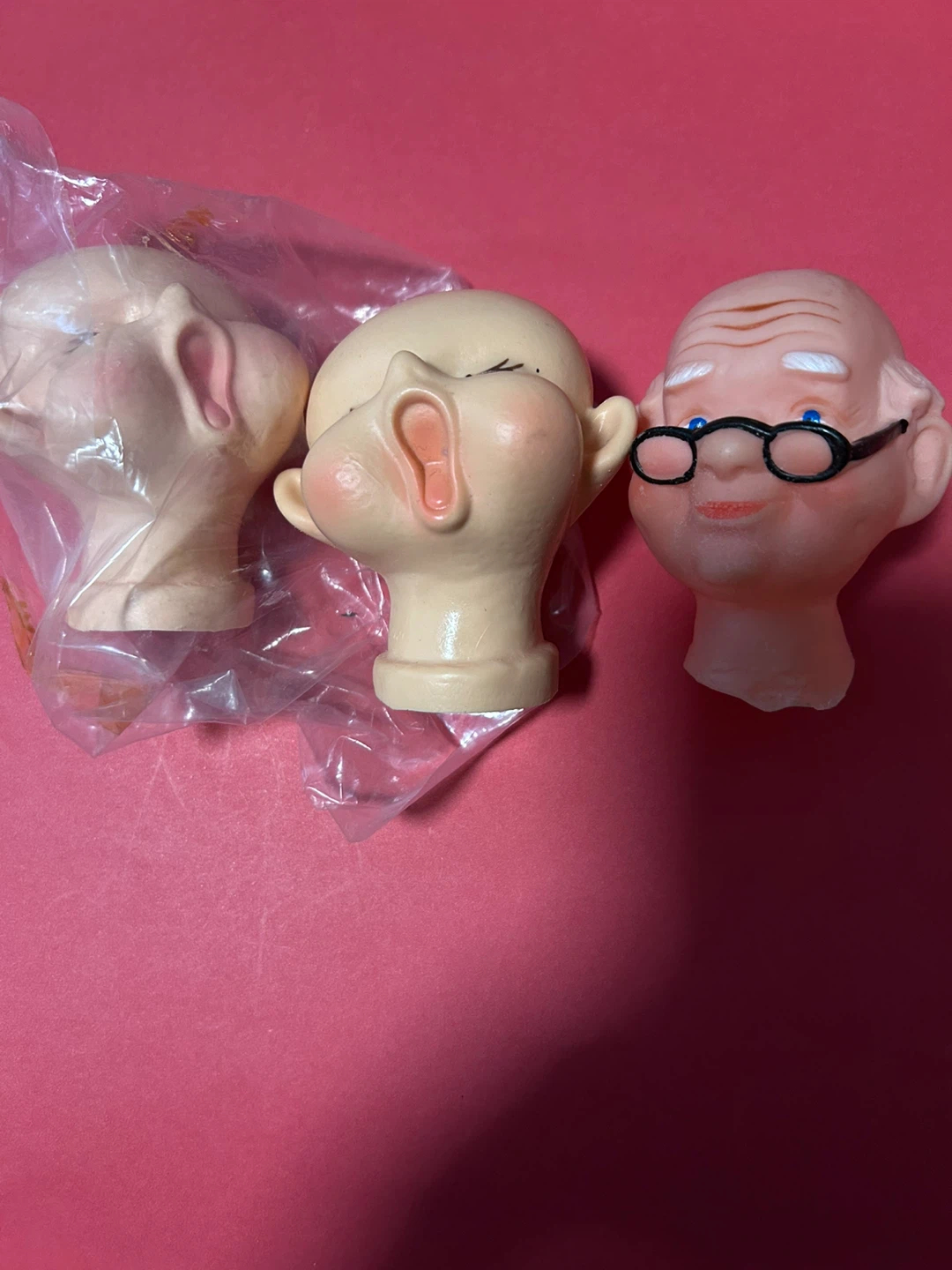 Vintage Doll Heads - Set of 3