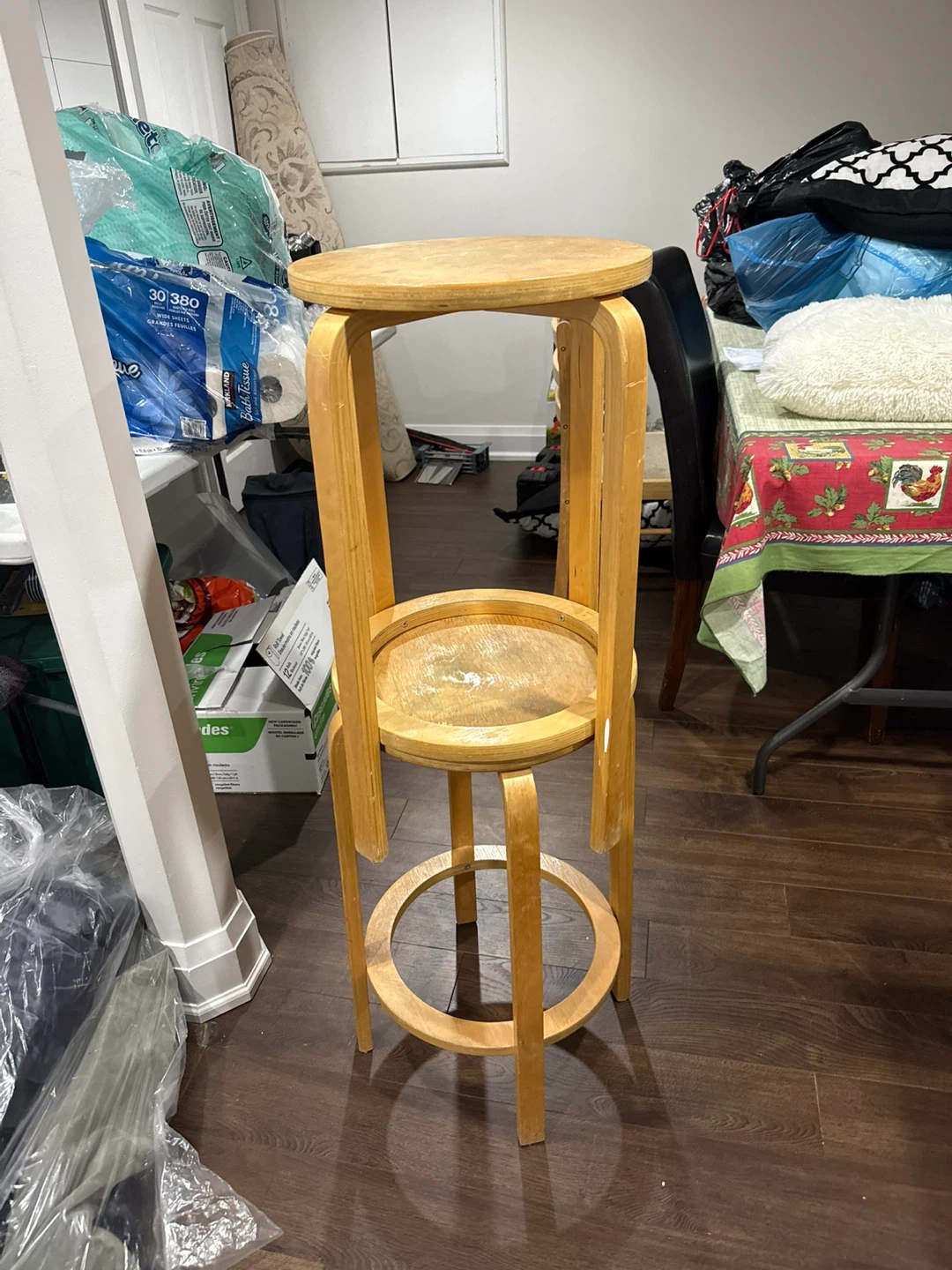 Set of 2 Wooden Bar Stools - photo 2
