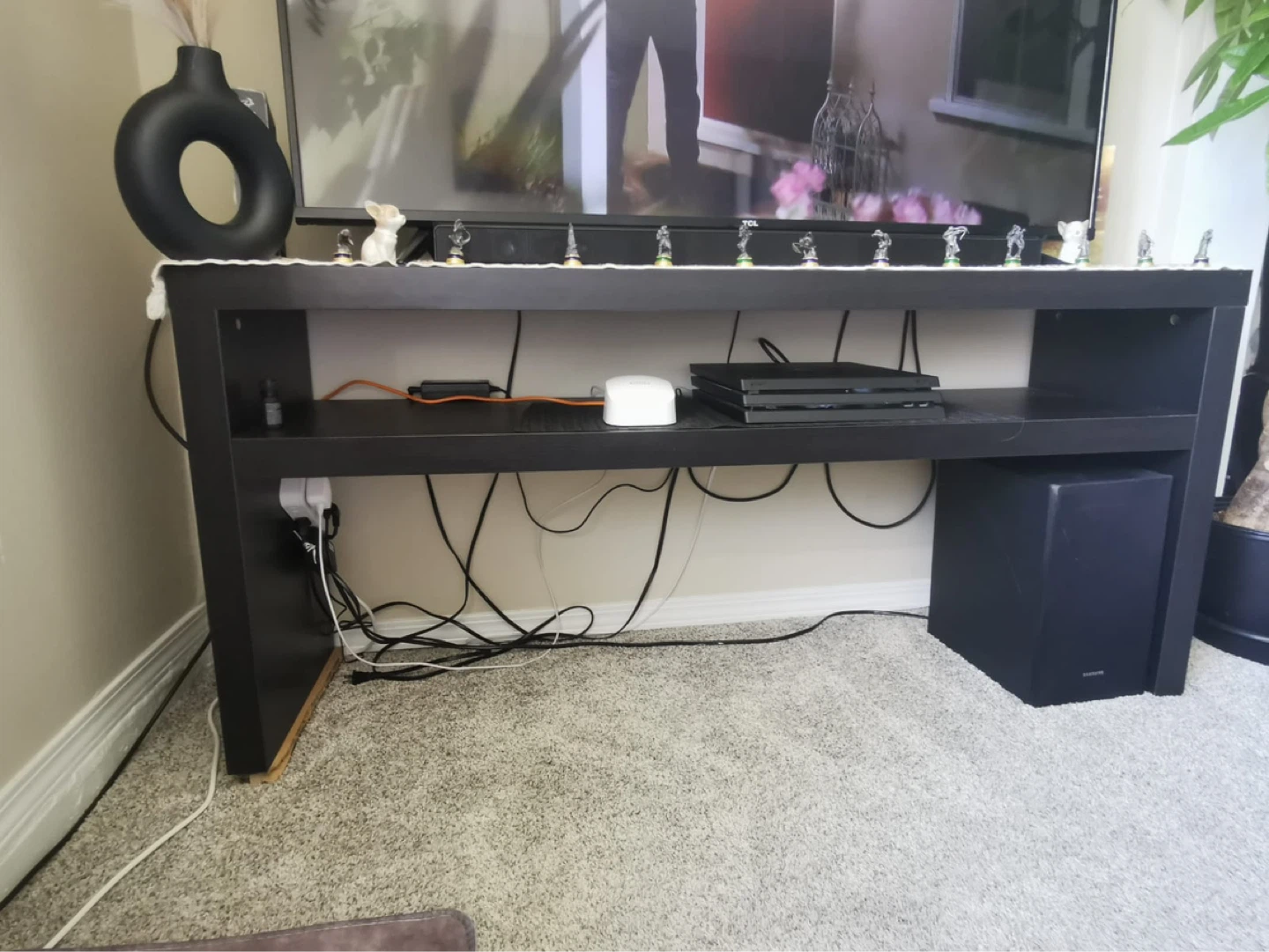 Black Media Console / TV Stand