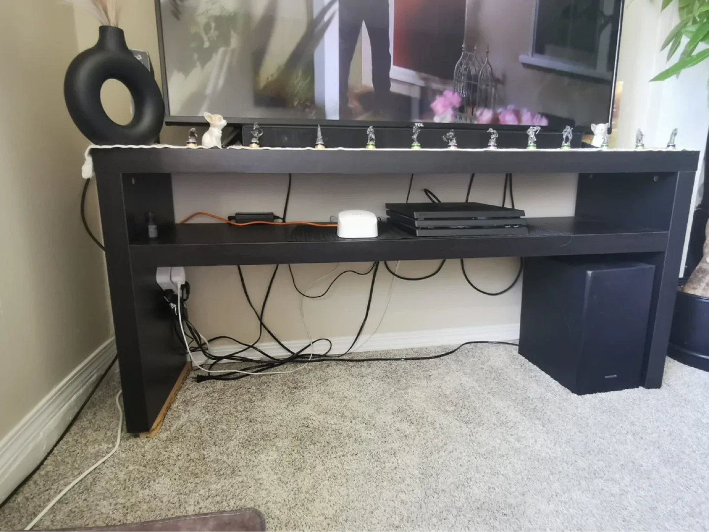 Black Media Console / TV Stand