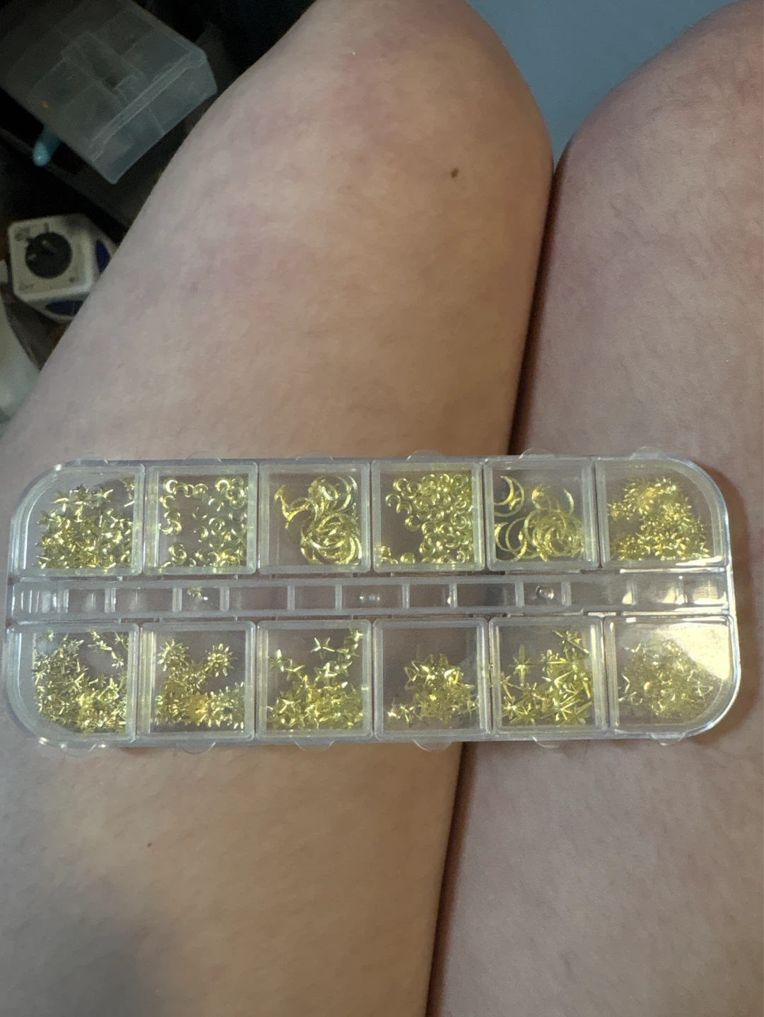 Gold Nail Art Charms (Stars & Moons)