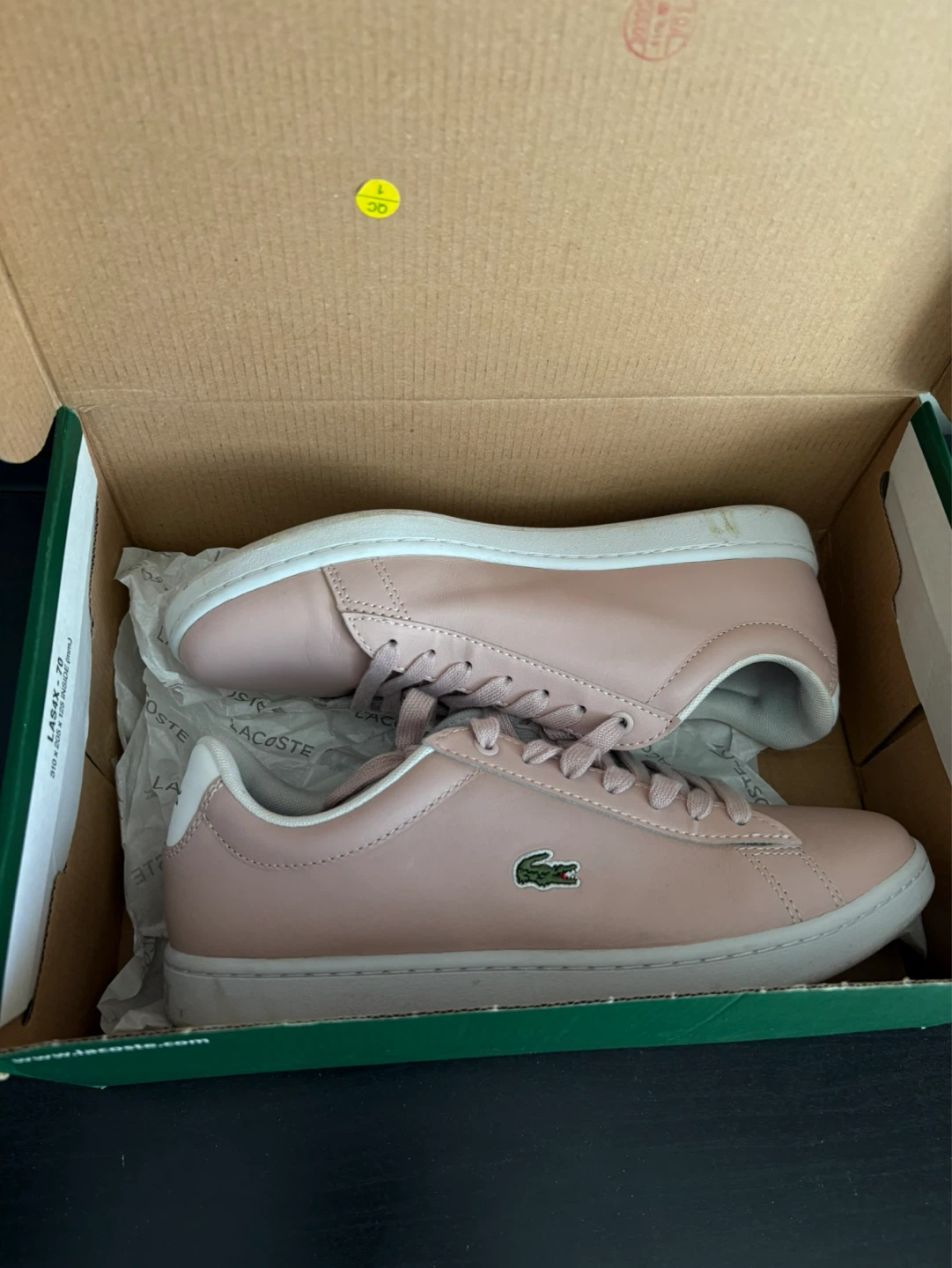 Lacoste Pink Leather Sneakers - Size 7.5 - photo 2