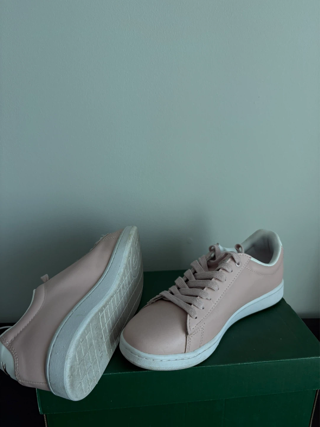 Lacoste Pink Leather Sneakers - Size 7.5 - photo 4