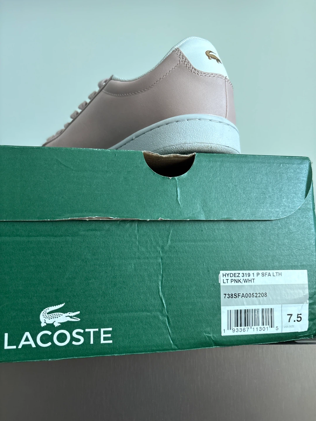 Lacoste Pink Leather Sneakers - Size 7.5 - photo 5