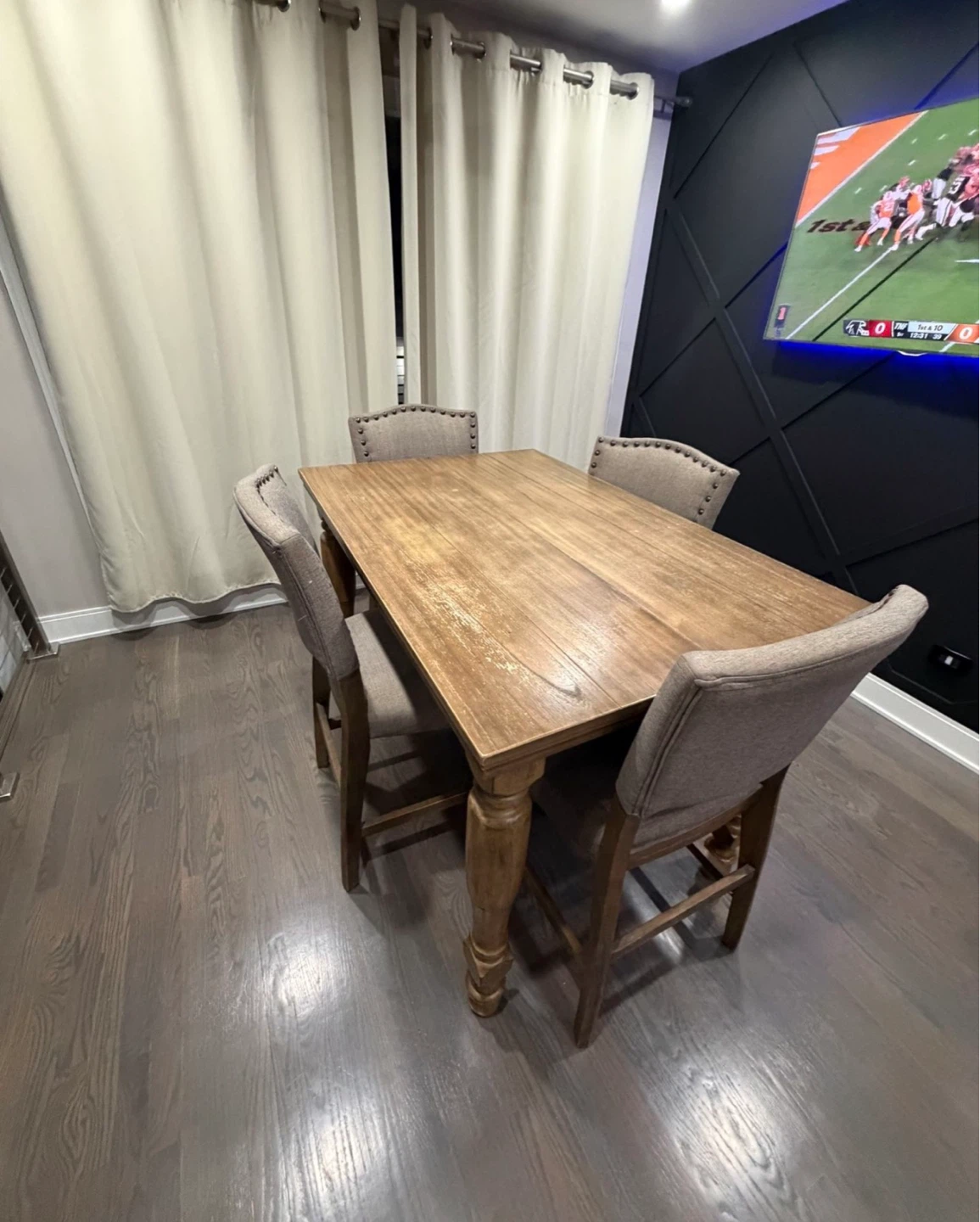 Tall Wood Kitchen Table