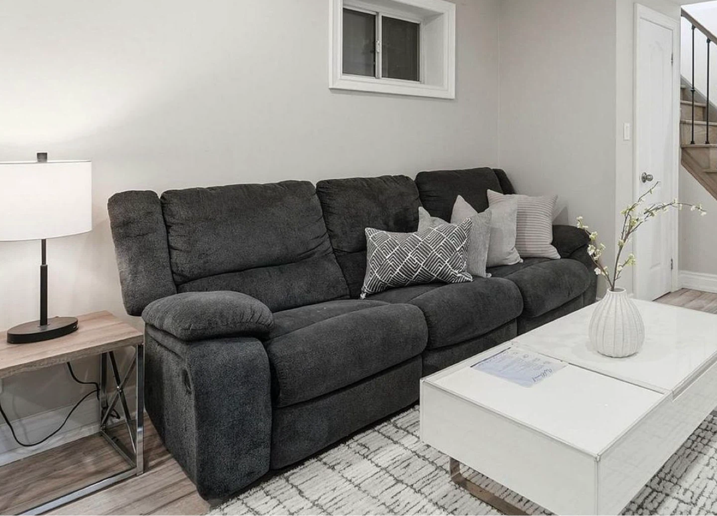 Ashley Furniture 3-Seater Manual Reclining Sofa - Slate