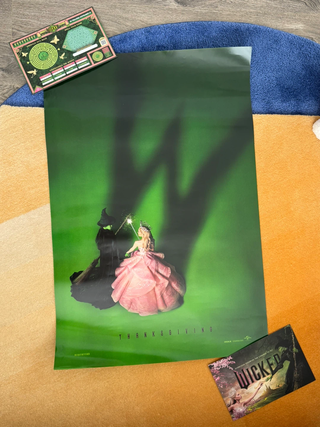 WICKED 27x40” Authentic Movie Poster and 2 Play Cards