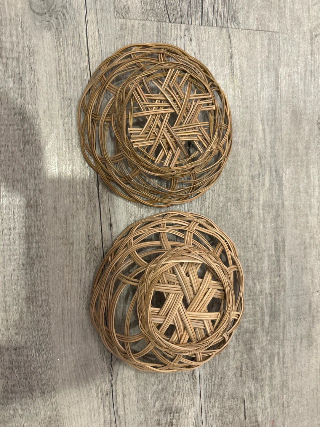 Woven Round baskets- Set of 2 - photo 2
