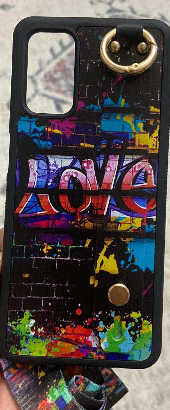 Graffiti "LOVE" Design Phone Case with Lanyard