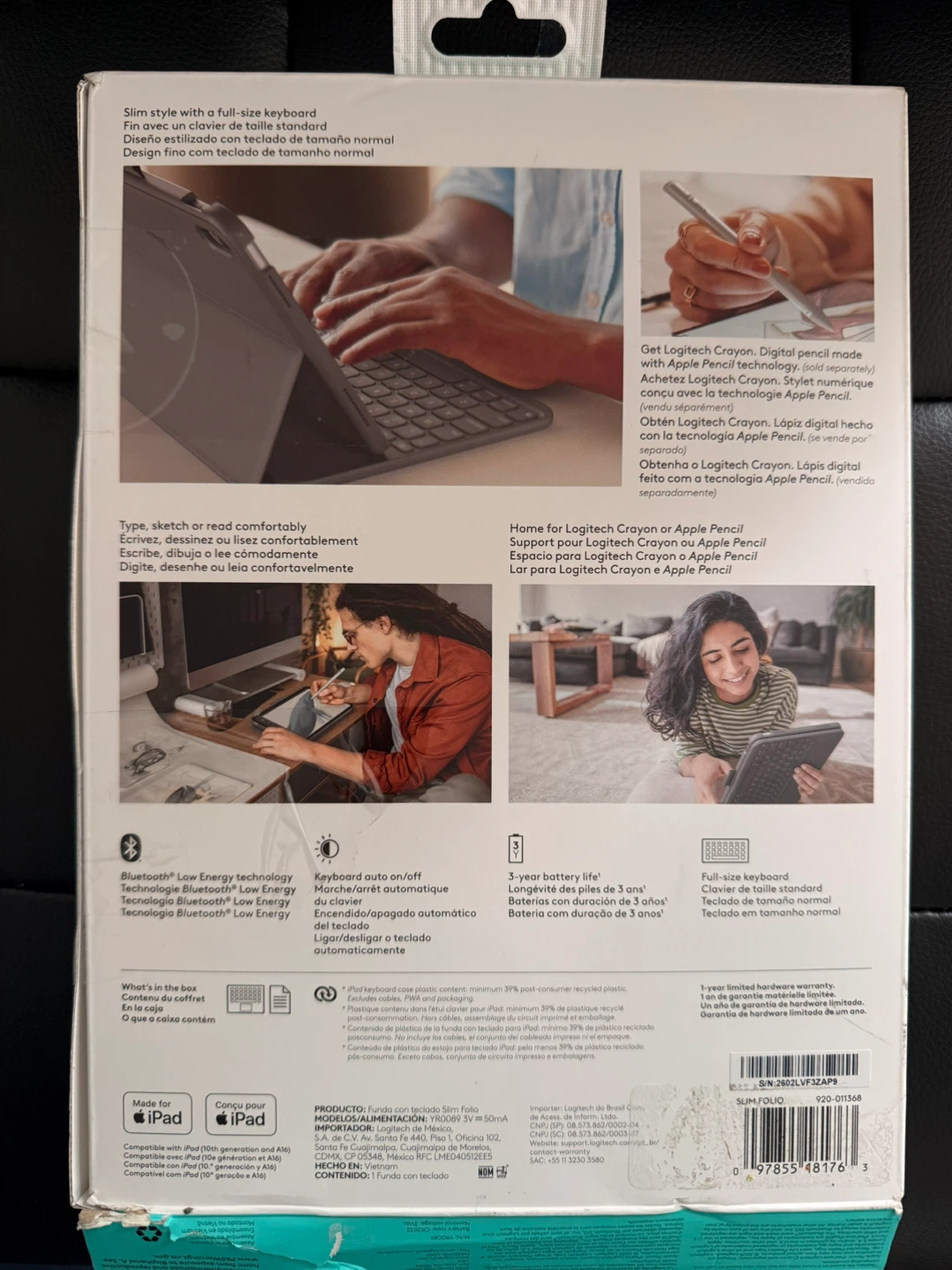 Logitech Slim Folio Keyboard Case for iPad 10th Gen - photo 2