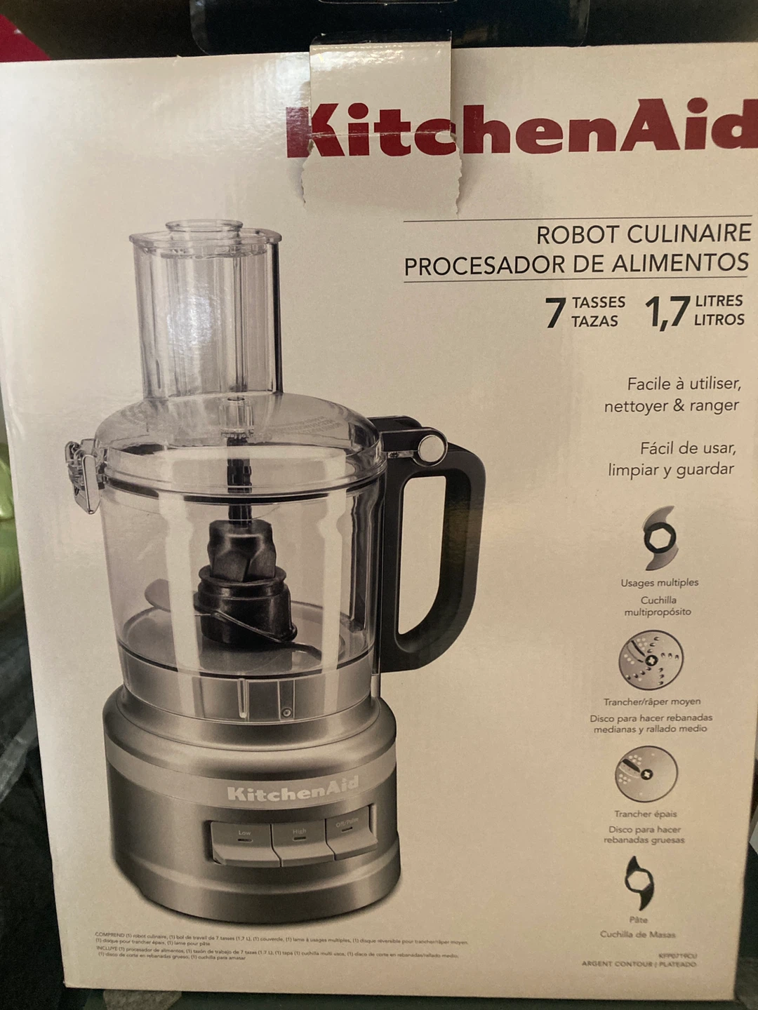 KitchenAid Food Processor - Silver, 7 Cup