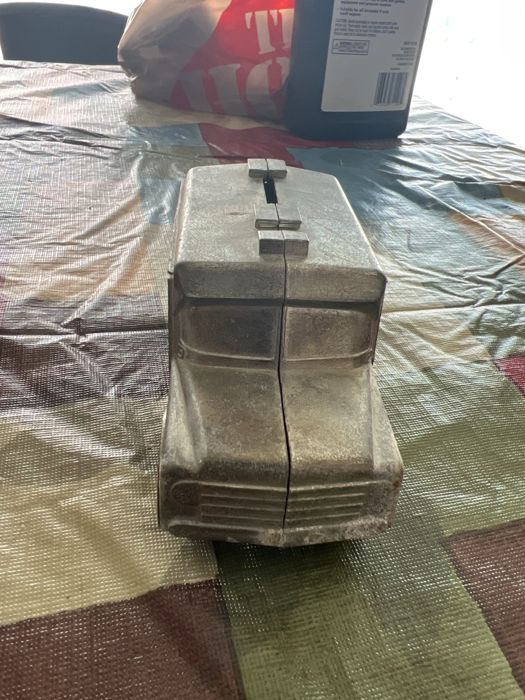 Vintage Metal Armored Truck Coin Bank - photo 2
