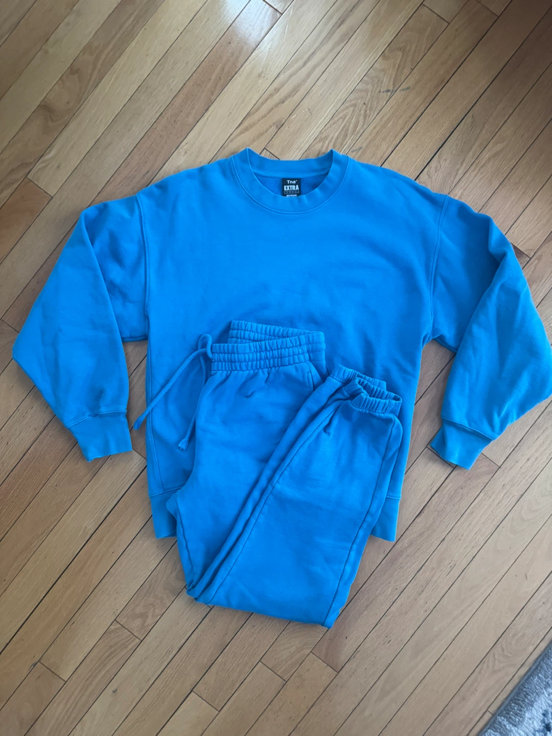 Tna EXTRA Fleece Boyfriend Sweatpants and Swestshirt set Size M - photo 4