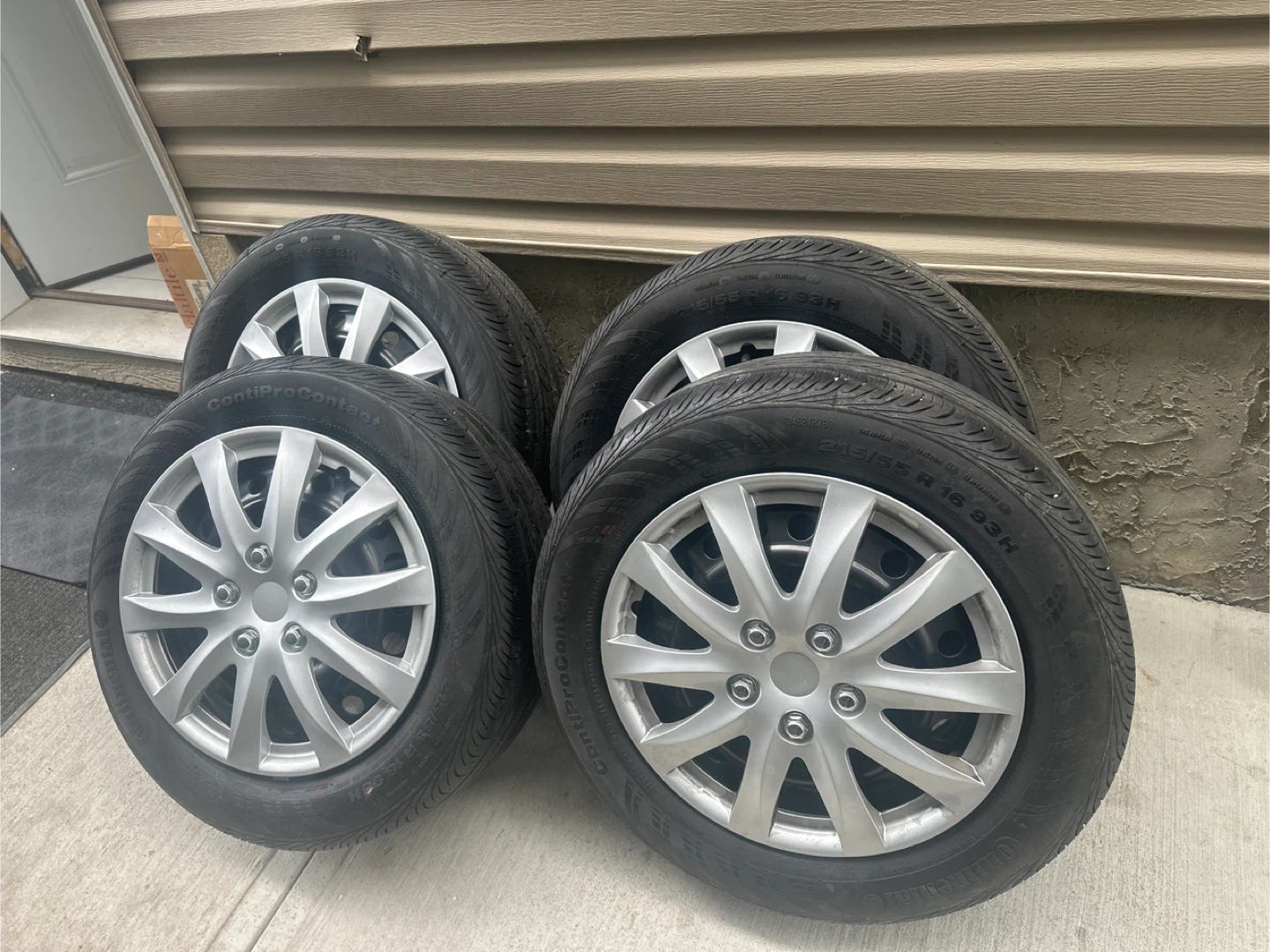 Set of 4 Continental ContiProContact Tires with Rims - photo 2
